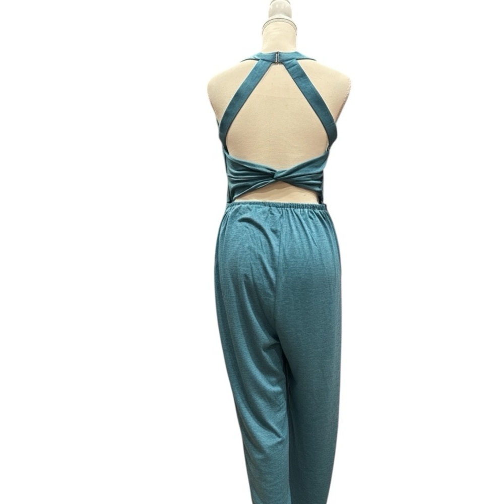 HALARA Teal Sleeveless Jumpsuit - Picture 3 of 8